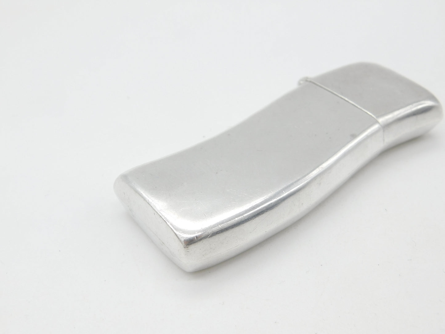 Modernist Sterling Silver Wave Pattern Long Vesta Case 1999 Sheffield Vintage