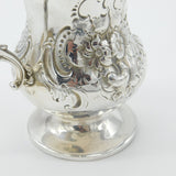 Victorian Sterling Silver Floral Pattern Cream Jug 1864 London Antique