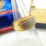 18ct Gold & 0.5ct Diamond Dress Ring Vintage 1994 Birmingham Size L UK
