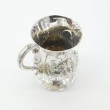 Victorian Sterling Silver Floral Pattern Cream Jug 1864 London Antique