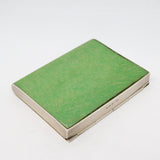 Sterling Silver & Green Bakelite Set Cigarette Case Antique 1928 London