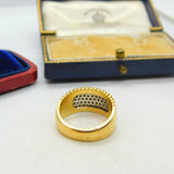 18ct Gold & 0.5ct Diamond Dress Ring Vintage 1994 Birmingham Size L UK