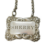 Scottish Provincial George III Sterling Silver Sherry Decanter Label Antique c1800