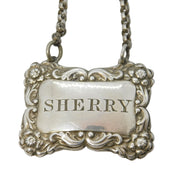 Scottish Provincial George III Sterling Silver Sherry Decanter Label Antique c1800