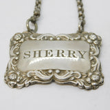 Scottish Provincial George III Sterling Silver Sherry Decanter Label Antique c1800