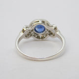 Sterling Silver, 0.25ct Sapphire & Diamond Engagement Ring Vintage