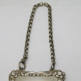 Scottish Provincial George III Sterling Silver Sherry Decanter Label Antique c1800