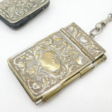 Victorian Art Nouveau Silver Plated Sewing Chatelaine with Tools c1880 Antique