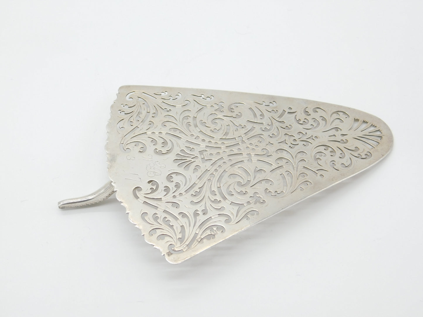 Early Georgian Sterling Silver Dolphin Form Trowel or Fish Slice 1768 London Antique