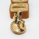 Victorian Rolled Gold & Montrose Agate Set Scales of Justice Fob c1840 Antique