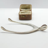 Edwardian Sterling Silver Wishbone Sugar Tongs 1902 Birmingham Antique