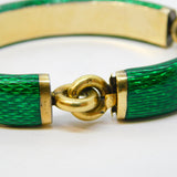 19th Century French 18ct Gold, Silver Gilt, Enamel, Pearl Bracelet Antique c1880
