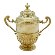 Sterling Silver Gilded Nouveau Pattern Lidded Trophy Cup Antique 1911 London