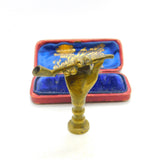 Victorian Bronze Smoking Pipe Desk Seal Stamp Antique c1890