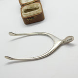 Edwardian Sterling Silver Wishbone Sugar Tongs 1902 Birmingham Antique