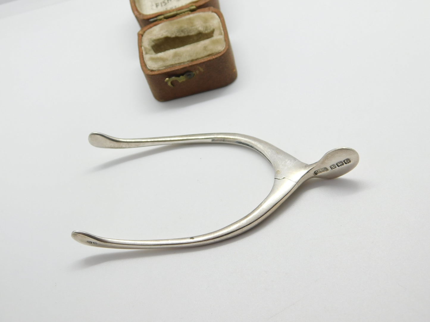 Edwardian Sterling Silver Wishbone Sugar Tongs 1902 Birmingham Antique