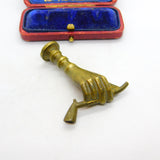 Victorian Bronze Smoking Pipe Desk Seal Stamp Antique c1890