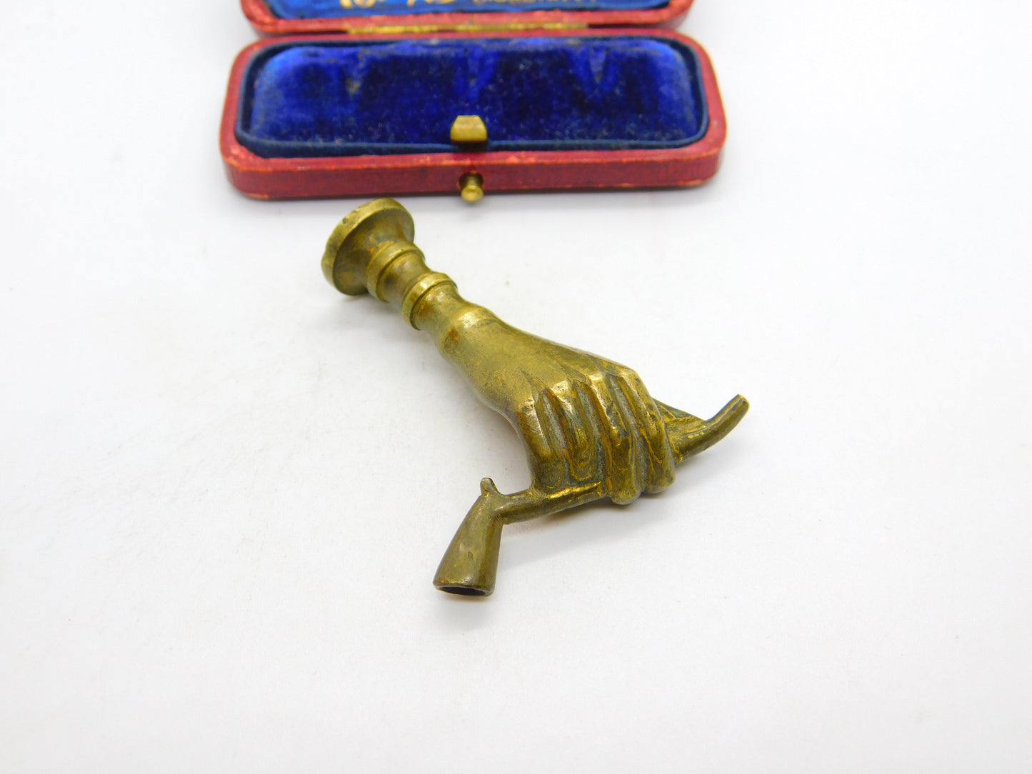 Victorian Bronze Smoking Pipe Desk Seal Stamp Antique c1890