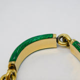 19th Century French 18ct Gold, Silver Gilt, Enamel, Pearl Bracelet Antique c1880
