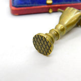 Victorian Bronze Smoking Pipe Desk Seal Stamp Antique c1890