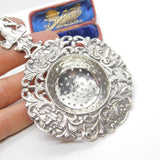Dutch Sterling Silver Maiden, Windmill Tea Strainer Antique c1920 Art Deco