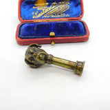 Victorian Cast Bronze Boxer Bulldog Column Desk Seal Stamp Antique c1890