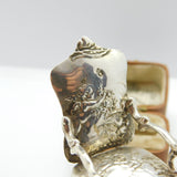 Victorian Dutch Sterling Silver Dolls House Chair Miniature c1900 Antique