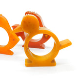 Collection of Mid-Century Early Plastic Fish, Bird & Chicken Napkin Rings c1950s