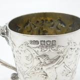 Victorian Elkington & Co. Sterling Silver Dragon & Cherub Christening Mug 1901