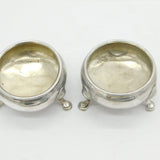 George III Pair of Sterling Silver Salt Cellars Antique 1772 London
