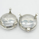 George III Pair of Sterling Silver Salt Cellars Antique 1772 London
