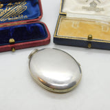 Swallow Birds Aesthetic Sterling Silver Double Locket Pendant Antique Victorian c1880