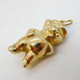 Georg Jensen 9ct Yellow Gold Cartoon Pig Charm Pendant Vintage 1967 London