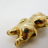 Georg Jensen 9ct Yellow Gold Cartoon Pig Charm Pendant Vintage 1967 London