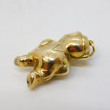 Georg Jensen 9ct Yellow Gold Cartoon Pig Charm Pendant Vintage 1967 London