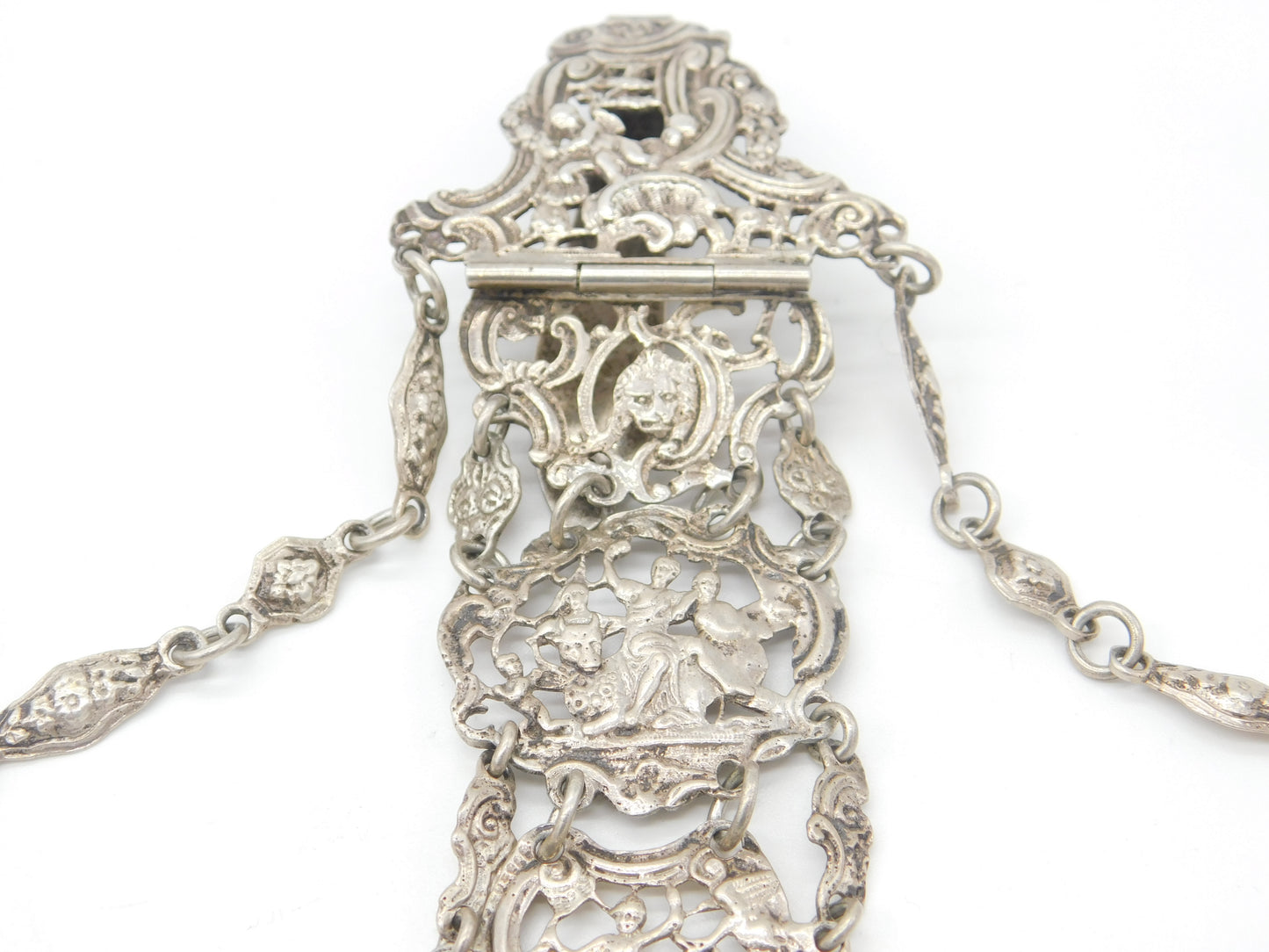 Victorian Sterling Silver Art Nouveau Classical Sewing Chatelaine c1890 London