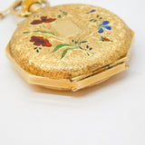 Victorian 14ct Gold Cased & Enamel Ladies Pocket Watch Antique c1890