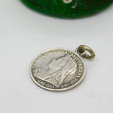 Victorian Sterling Silver Threepence Love Token Charm 'Erv' Antique c1890