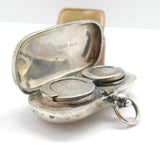 Edwardian Sterling Silver Ivy Leaf Double Sovereign Case 1904 Chester Antique
