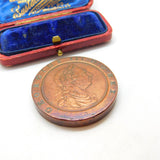 King George III 'Cartwheel' Two-Pence Coin Fine-Very Fine Antique 1797 Antique
