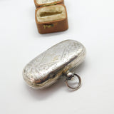 Edwardian Sterling Silver Ivy Leaf Double Sovereign Case 1904 Chester Antique