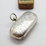 Edwardian Sterling Silver Ivy Leaf Double Sovereign Case 1904 Chester Antique