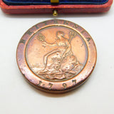 King George III 'Cartwheel' Two-Pence Coin Fine-Very Fine Antique 1797 Antique