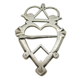Banff Scottish Provincial George II Sterling Silver Luckenbooth Brooch Antique c1750