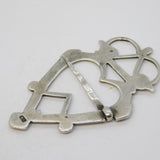 Banff Scottish Provincial George II Sterling Silver Luckenbooth Brooch Antique c1750