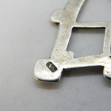 Banff Scottish Provincial George II Sterling Silver Luckenbooth Brooch Antique c1750