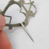 Banff Scottish Provincial George II Sterling Silver Luckenbooth Brooch Antique c1750