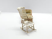 Edwardian Sterling Silver Dolls House Rocking Chair Miniature 1905 Sheffield