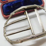 Georgian Large Sterling Silver Belt Buckle Antique 1797 London Walter Brind