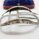 Georgian Large Sterling Silver Belt Buckle Antique 1797 London Walter Brind